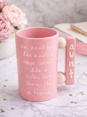 Pink 'Aunt' Ceramic Mug - Thoughtful Gift